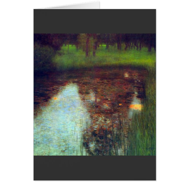 Marsh av Gustav Klimt Hälsningskort (Framsidan)