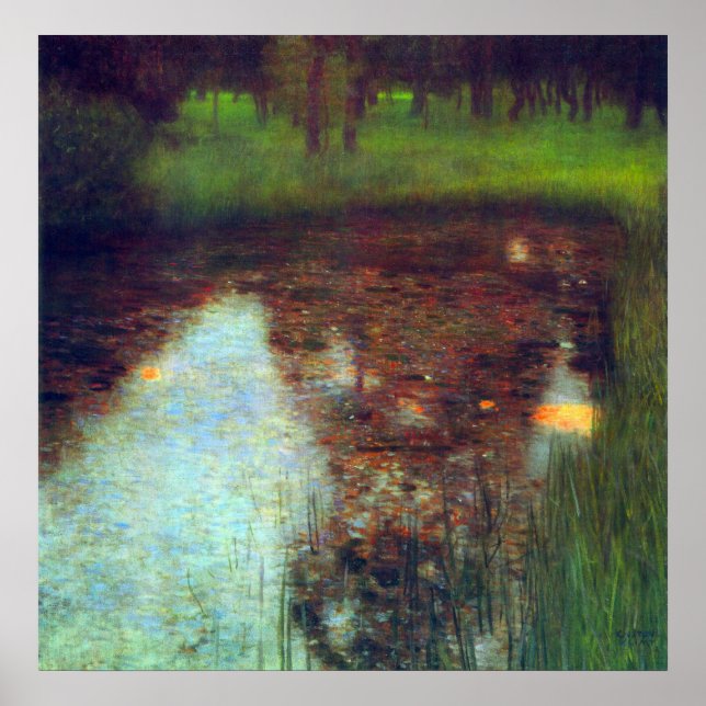 Marsh av Gustav Klimt Poster (Framsidan)