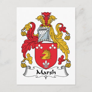 Marsh Family Crest Vykort