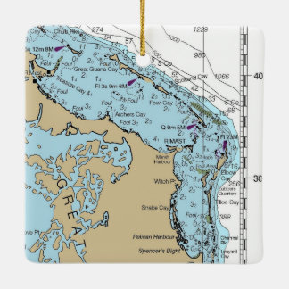 Marsh Harbour Abaco-diagram Julgransprydnad Keramik