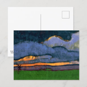 Marsh Ligcape med en Mill   Emil Nolde   Vykort