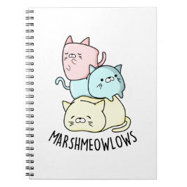 Marsh-meow-lows Rolig Katt Marshmallow Puns  Anteckningsbok