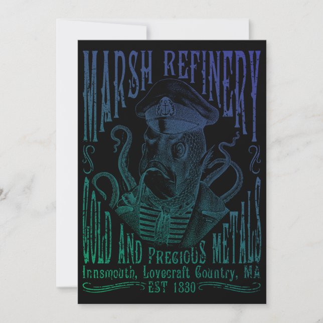 Marsh Refining Company Innsmouth Lovecraft Inbjudningar (Framsida)