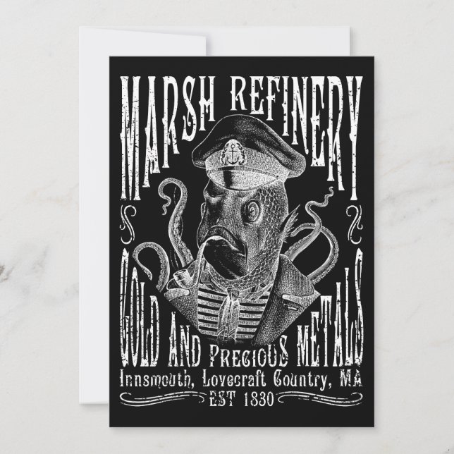 Marsh Refining Company Innsmouth Lovecraft Inbjudningar (Framsida)