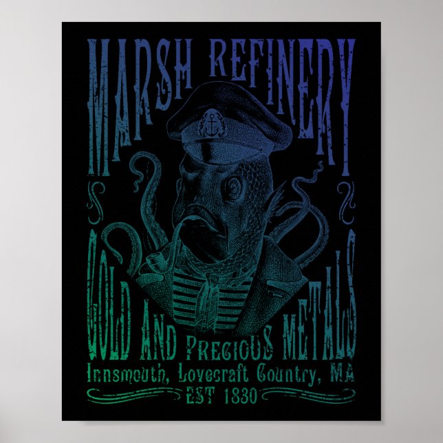 Marsh Refining Company Innsmouth Lovecraft Poster (Framsidan)