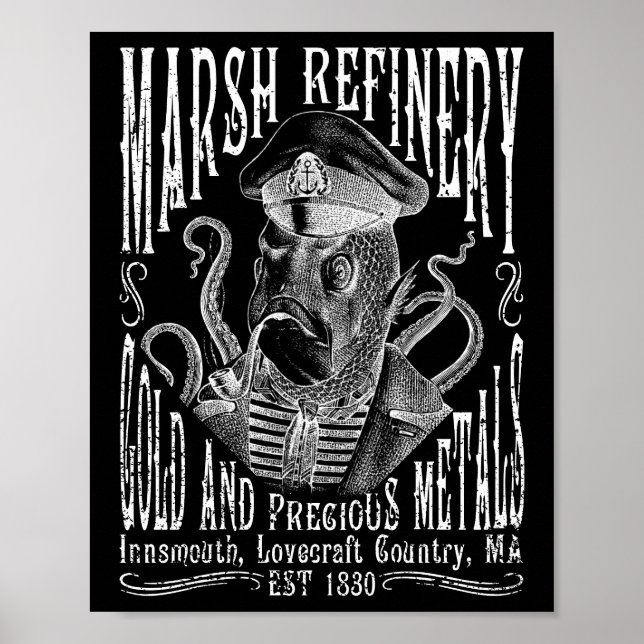 Marsh Refining Company Innsmouth Lovecraft Poster (Framsidan)