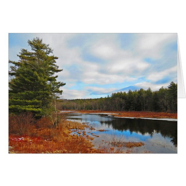Marsh Stream Hälsningskort (Framsidan Horizontal)