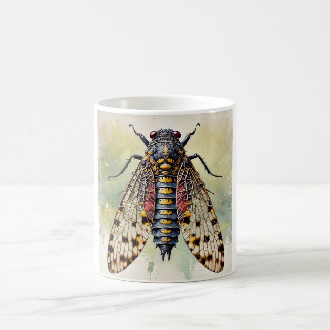 Marsh Treader Insect 180724IREF202 - Watercolor Kaffemugg (Center)