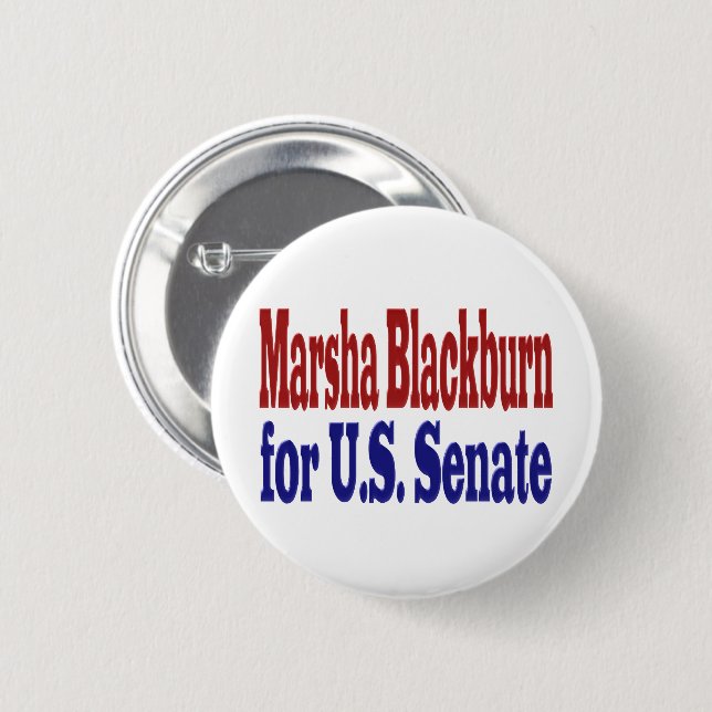 Marsha Blackburn för U. S. Senate Button Knapp (Framsida & baksida)