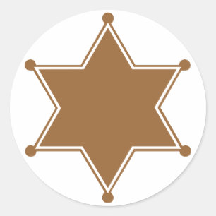 Marshal Badge Runt Klistermärke