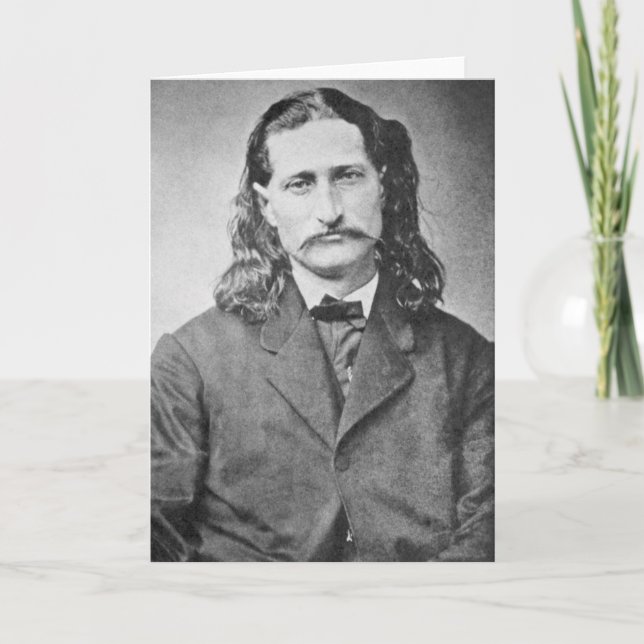 Marshal Vild Bill Hickok Gammala västern Gunfighte Kort (Framsida)