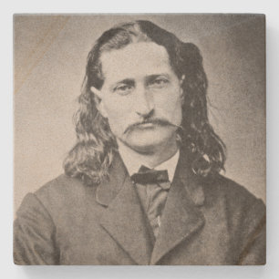 Marshal Vild Bill Hickok Gammala västern Gunfighte Stenunderlägg