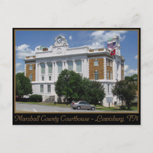 Marshall County Domstol - Lewisburg, TN Vykort