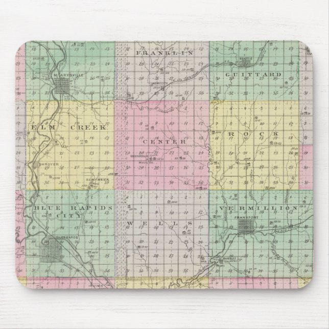 Marshall County och Irving, Kansas Musmatta (Framsidan)