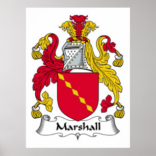 Marshall familjvapensköld poster
