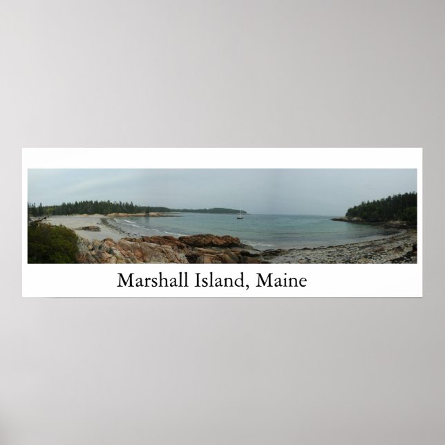 Marshall Island Beach Maine Poster (Framsidan)