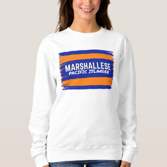Marshall Island Pacific Islander Sweatshirt T Shirt (Framsida)
