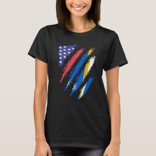 Marshall Islands American Patriot Grown Heart Flag T Shirt