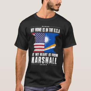 Marshall Islands American Patriot Grown Home Heart T Shirt