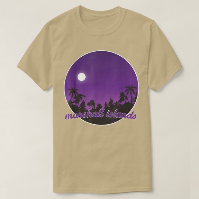 marshall islands By night with Palms  T Shirt (Design framsida)