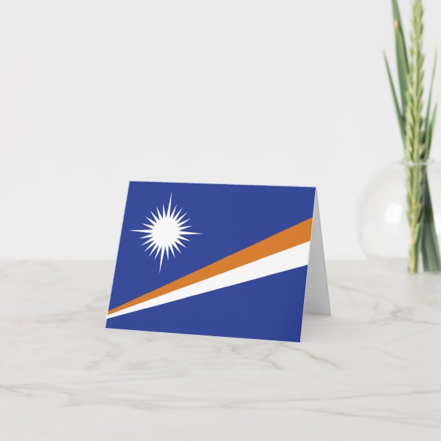 Marshall Islands flagga Anteckningskort (Framsida)