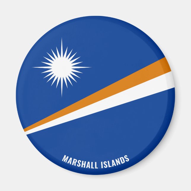 Marshall Islands Flagga Charming Patriotic Magnet (Framsidan)