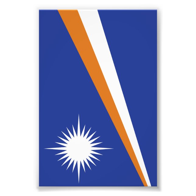 Marshall Islands flagga Fototryck (Framsidan)