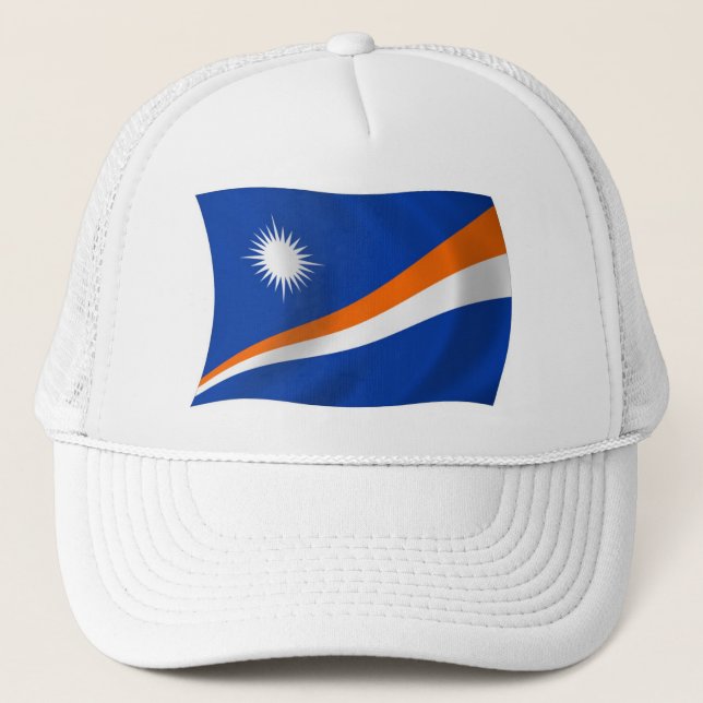 Marshall Islands Flagga Hat Truckerkeps (Framsida)
