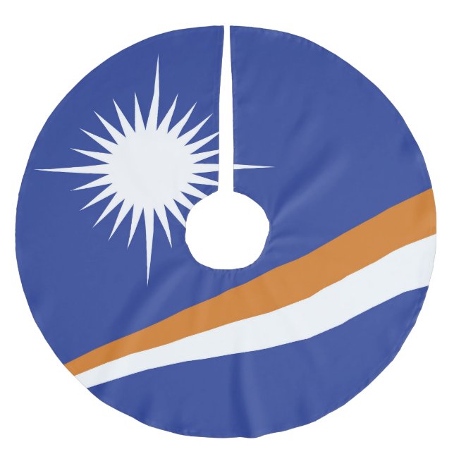 Marshall Islands flagga Julgransmatta Borstad Polyester (Framsidan)