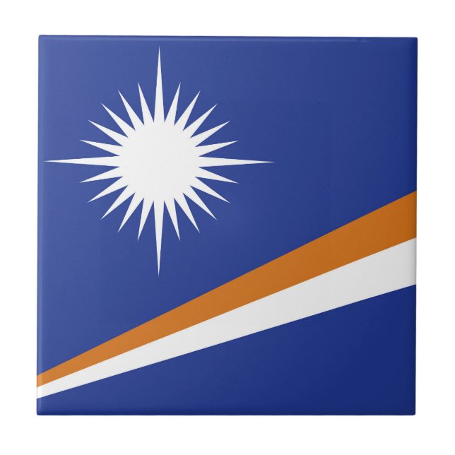 Marshall Islands flagga Kakelplatta (Framsidan)