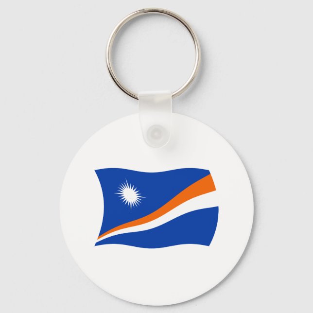 Marshall Islands Flagga Keychain Nyckelring (Framsida)