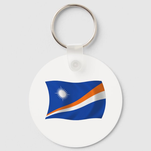 Marshall Islands Flagga Keychain Nyckelring (Framsida)