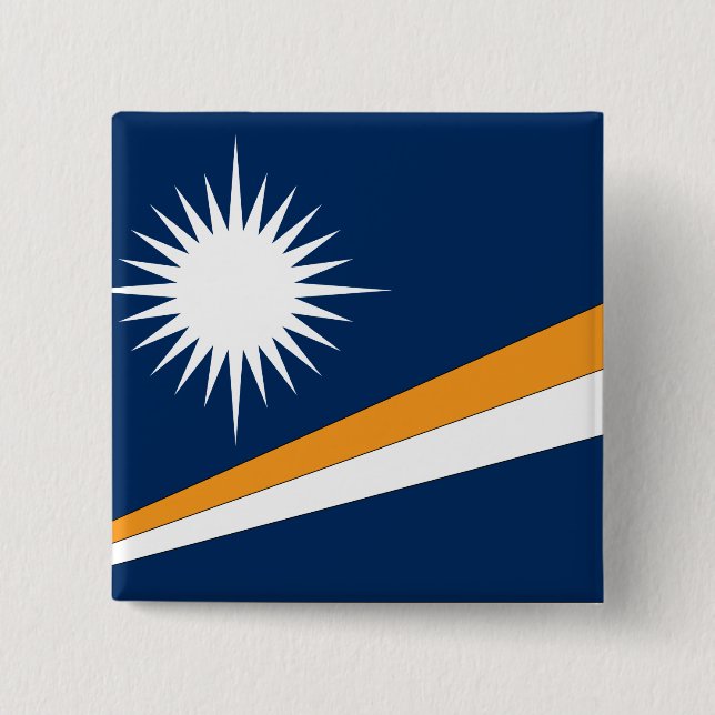Marshall Islands Flagga Knapp (Framsida)