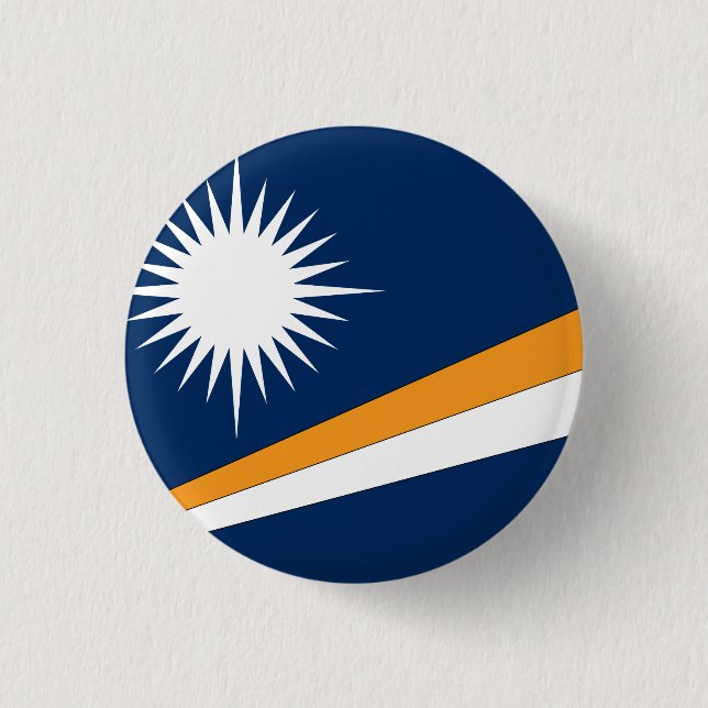 Marshall Islands Flagga Knapp (Framsida)