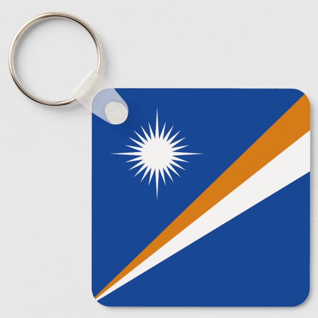Marshall Islands Flagga Nyckelring (Framsida)