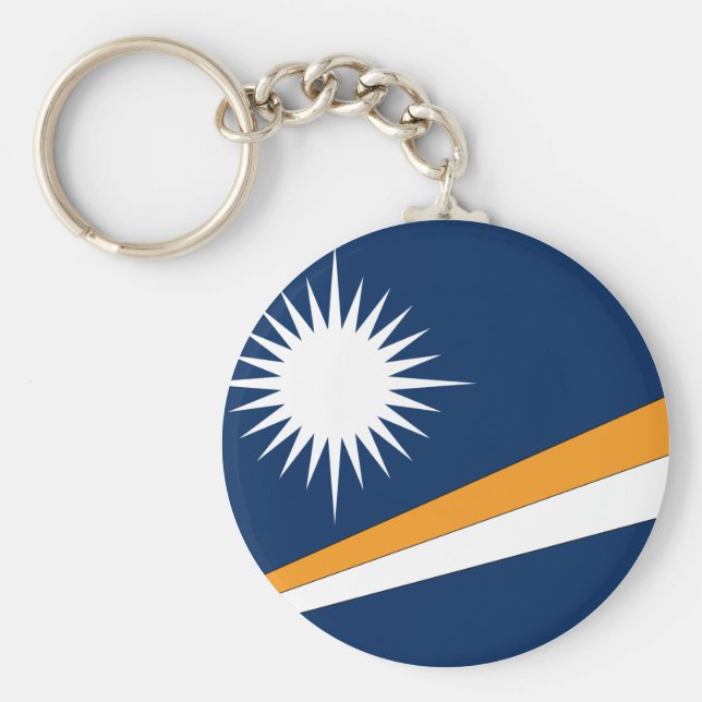 Marshall Islands Flagga Nyckelring (Framsidan)