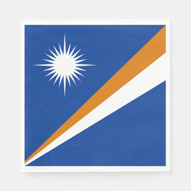 Marshall Islands Flagga Pappersservett (Framsidan)