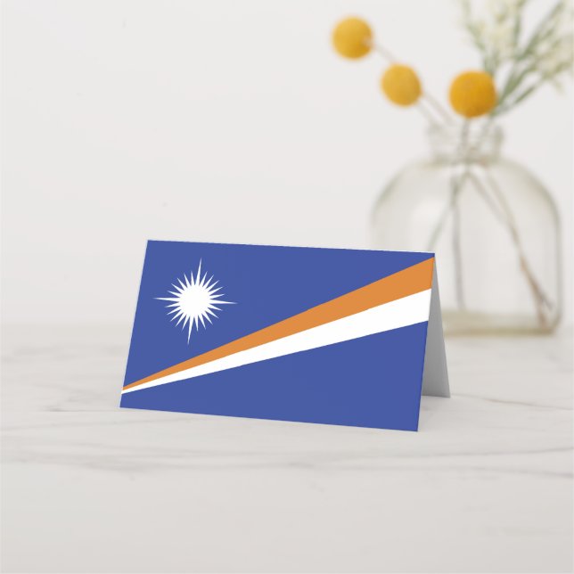 Marshall Islands flagga Placeringskort (Framsida)