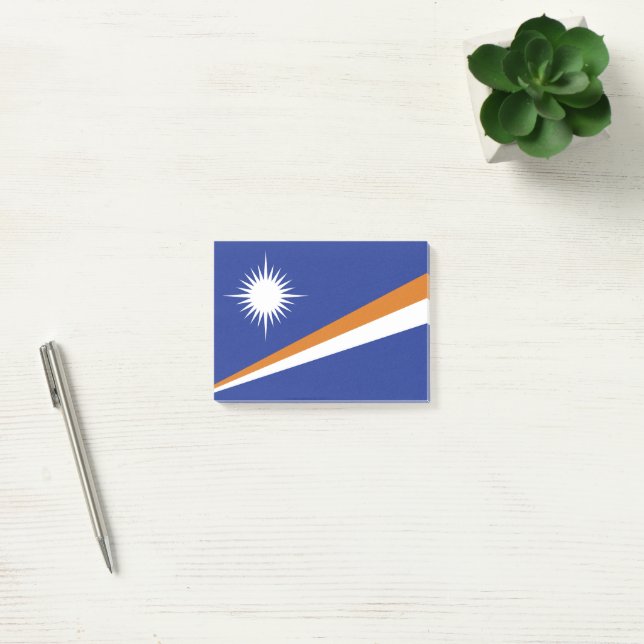 Marshall Islands flagga Post-it Block (Kontor)