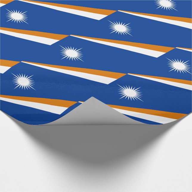 Marshall Islands Flagga Presentpapper (Hörn)