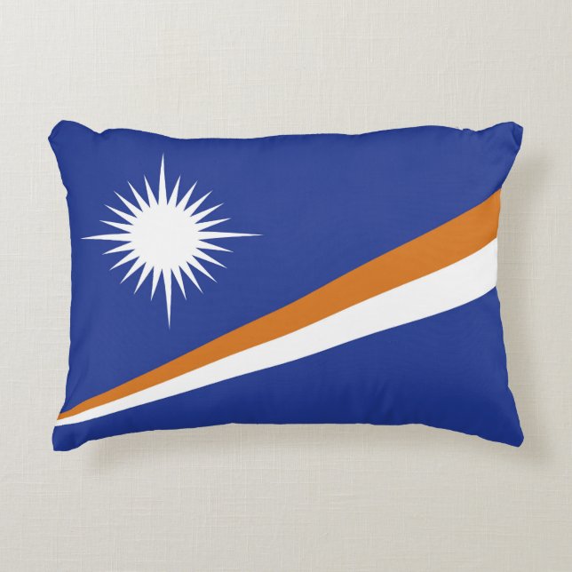Marshall Islands flagga Prydnadskudde (Framsidan)