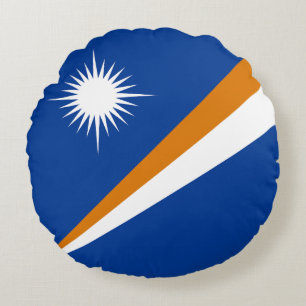 Marshall Islands Flagga Rund Kudde