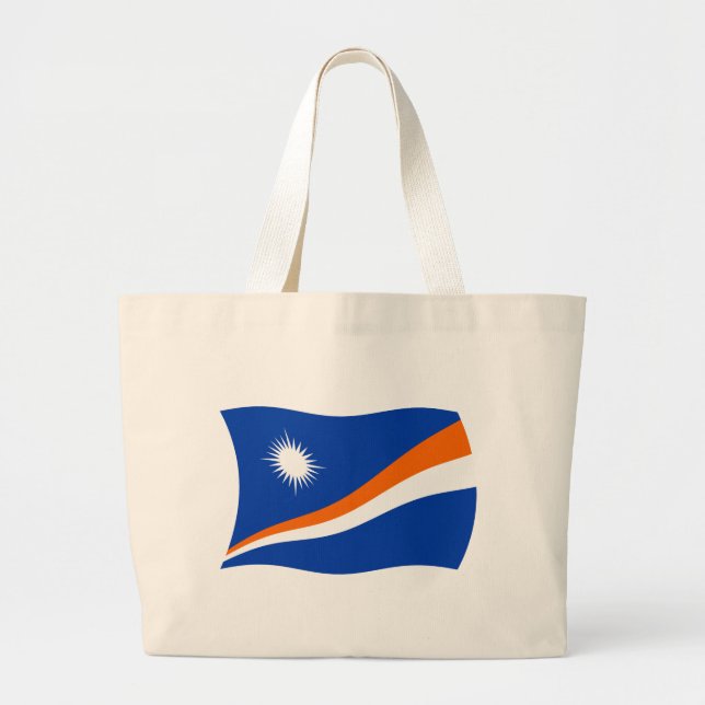Marshall Islands Flagga Tote Bag Jumbo Tygkasse (Framsidan)