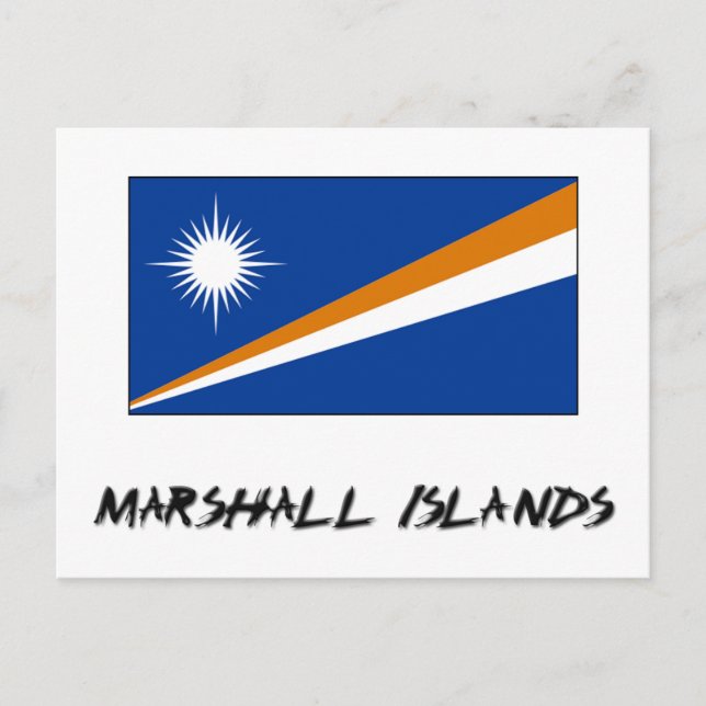 Marshall Islands Flagga Vykort (Framsida)