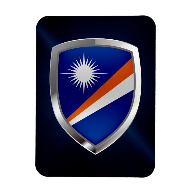 Marshall Islands Metallic Emblem Magnet (Vertikal)