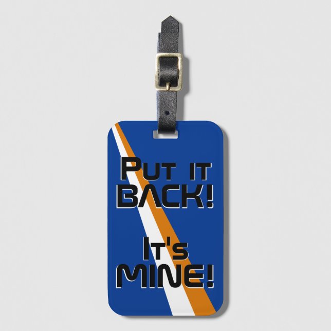 Marshall Islands National Flagga Funny Patriotic Bagagebricka (Framsida vertikal)