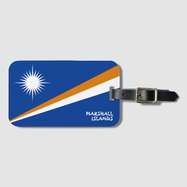 Marshall Islands National Flagga Patriotic Bagagebricka (Framsida horisontal)
