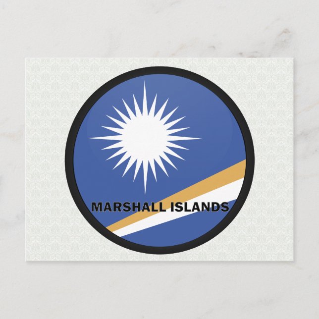 Marshall Islands Roundel quality Flagga Vykort (Framsida)