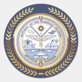 Marshall Islands Seal Runt Klistermärke