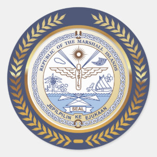 Marshall Islands Seal Runt Klistermärke